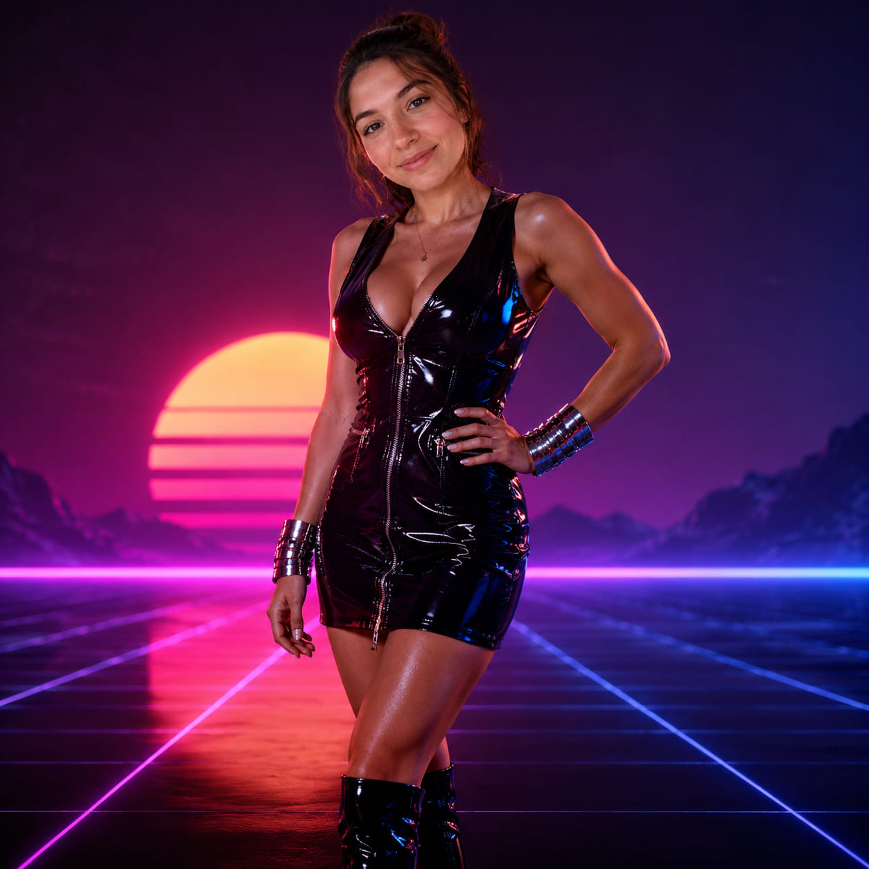 После — фото в стиле Неон Retrowave 2026 (пример 4)